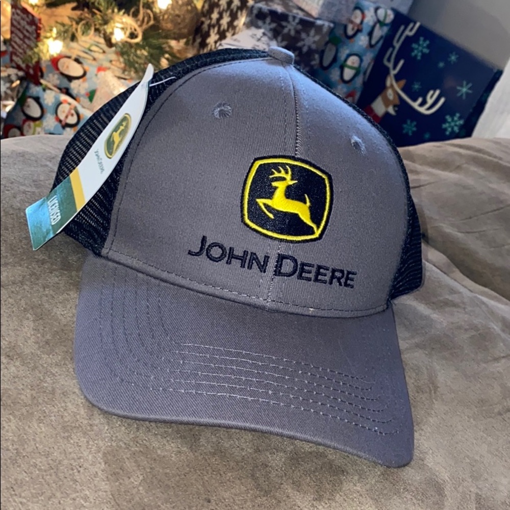 Charcoal John Deere mesh hat